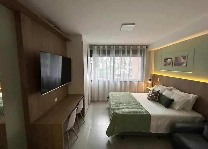 Apartamento Loft Charmoso, Perto De E Check-in Fácil